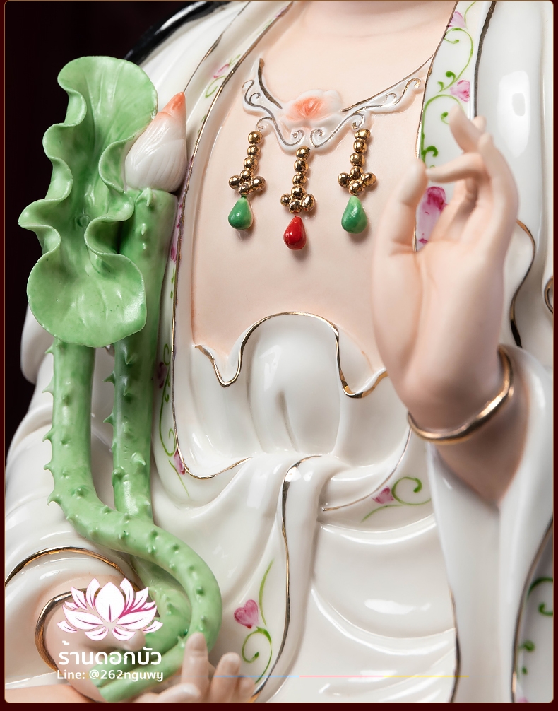 พระพุทธเจ้า (พระยูไล) พระโพธิสัตว์กวนอิม (กวนอิมผ่อสัก) พระมหาสถามปราปต์โพธิสัตว์ (ไต่ซีจี่ผ่อสัก) ขนาด 18 นิ้ว