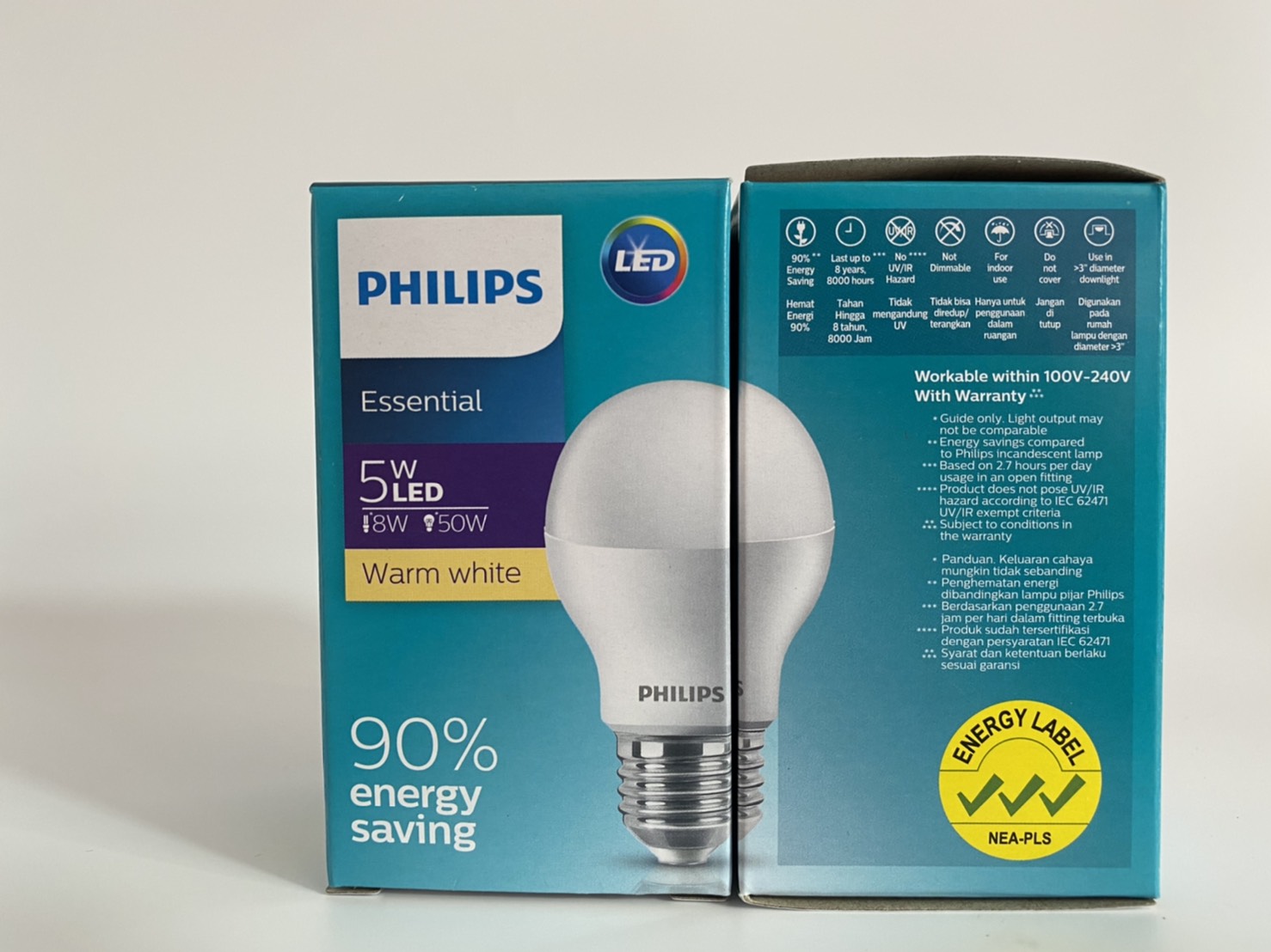 Philips หลอดไฟแอลอีดี บับฟิลิปส์ รุ่น Essential Bulb ขนาด 5 วัตต์ Philips แสงวอมไวท์