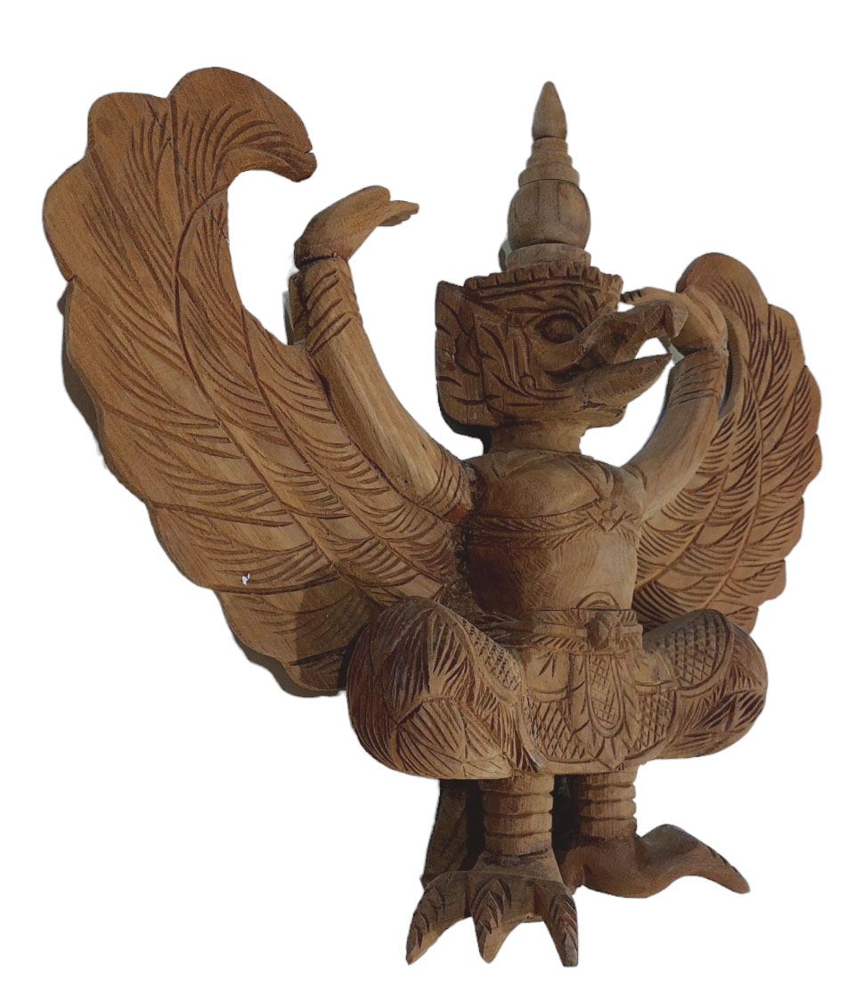 ครุฑไม้สัก สูงสุุดปลาย 39cm