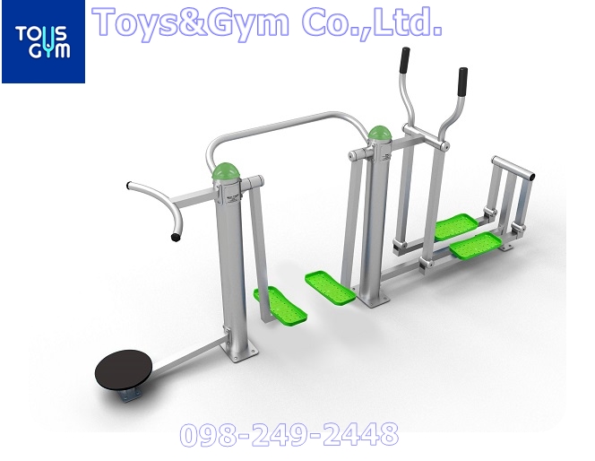 อุปกรณ์บิดเอว เดินอากาศและสกีอากาศ แบบเล่น 3 คน