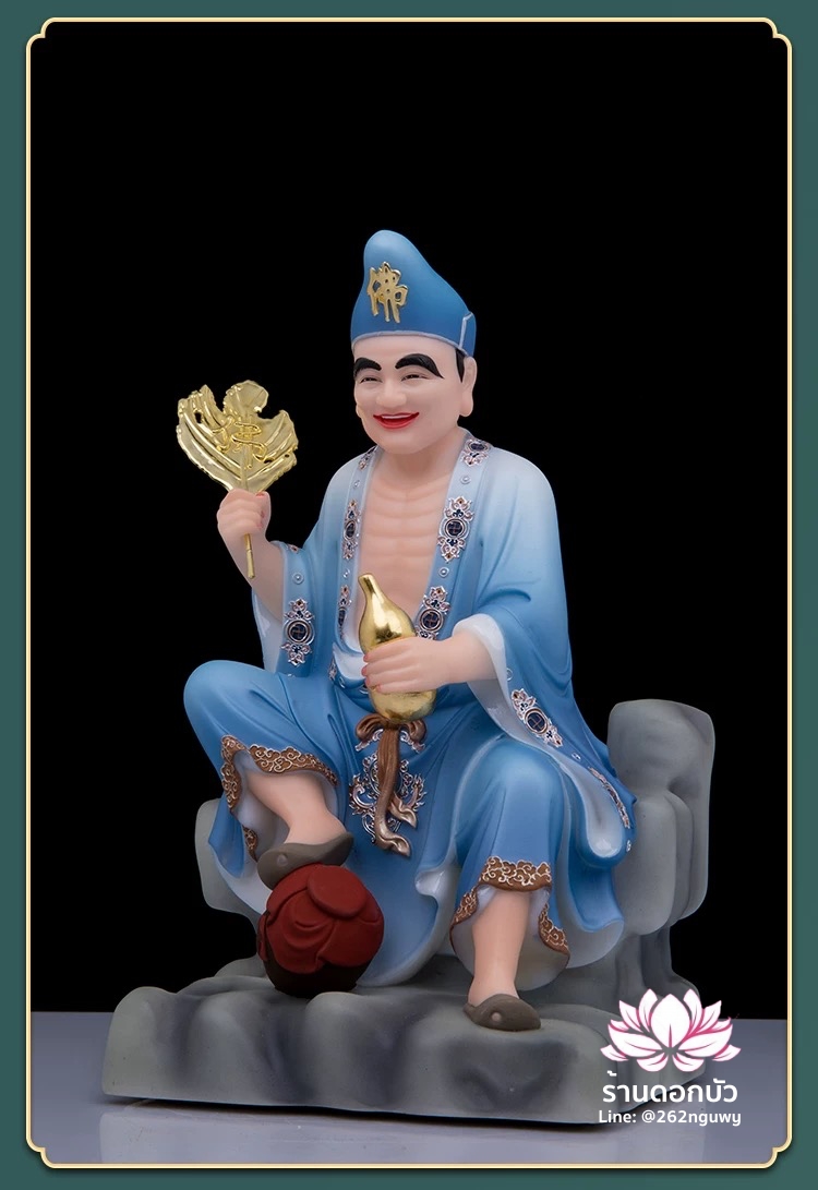 พระอรหันต์จี้กง เต้าจี้ฉานซือ งานหินอ่อนคุณภาพสูง ขนาด 12/16/19/26 นิ้ว