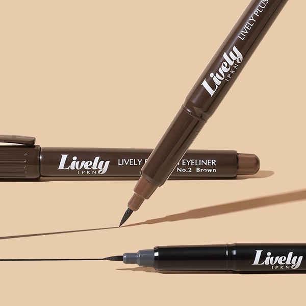 IPKN Lively plus pen eyeliner #1 black อายไลนเนอร์
