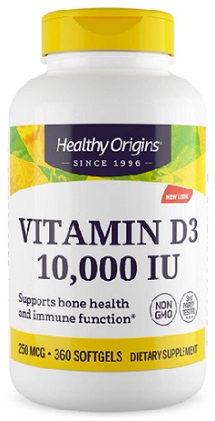 วิตามินดี3, Vitamin D3, 10000IU 360sg.