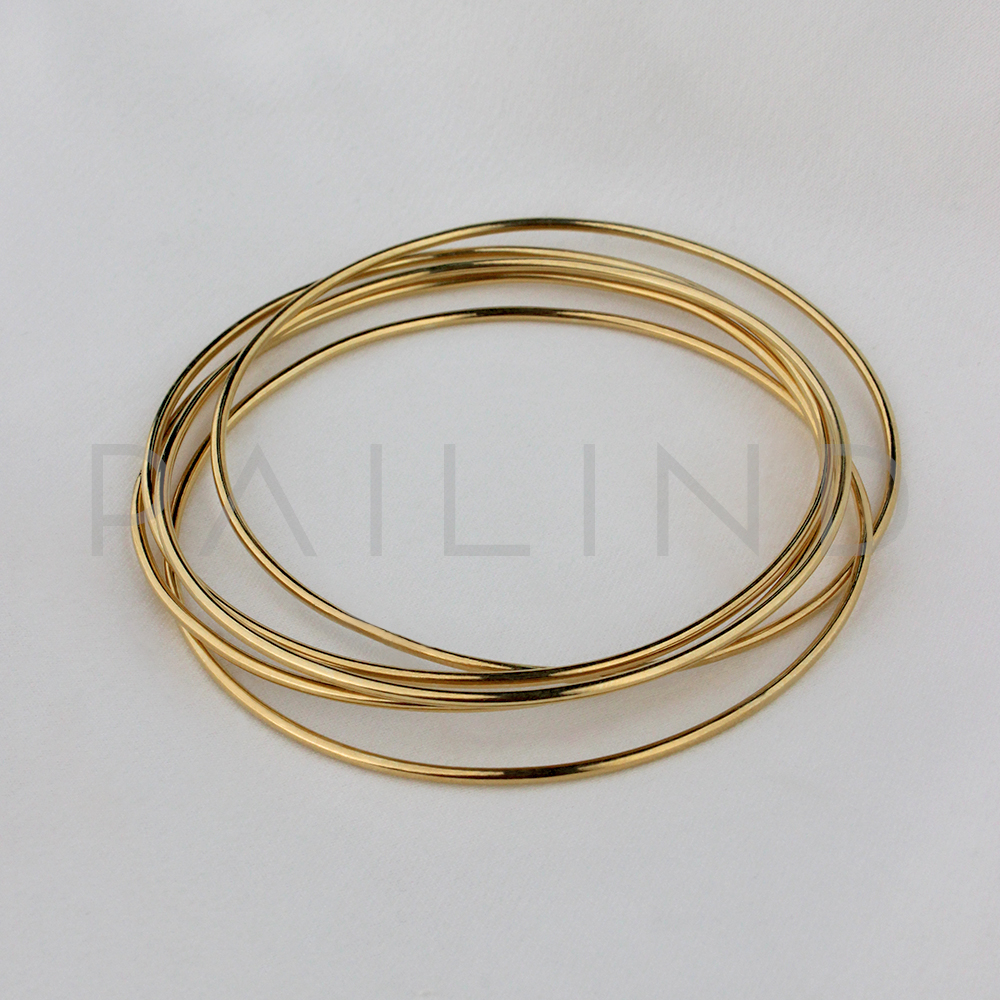 กำไลข้อมือเงินชุบทอง 14K