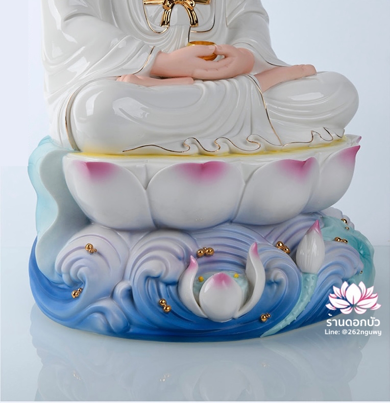 พระพุทธเจ้า (พระยูไล) พระโพธิสัตว์กวนอิม (กวนอิมผ่อสัก) พระกษิติครรภโพธิสัตว์ (ตี่จั่งอ๊วงผ่อสัก) และพระศรีอริยเมตไตรย (หมีเล่อฝอ) ขนาด 12/16/19 นิ้ว