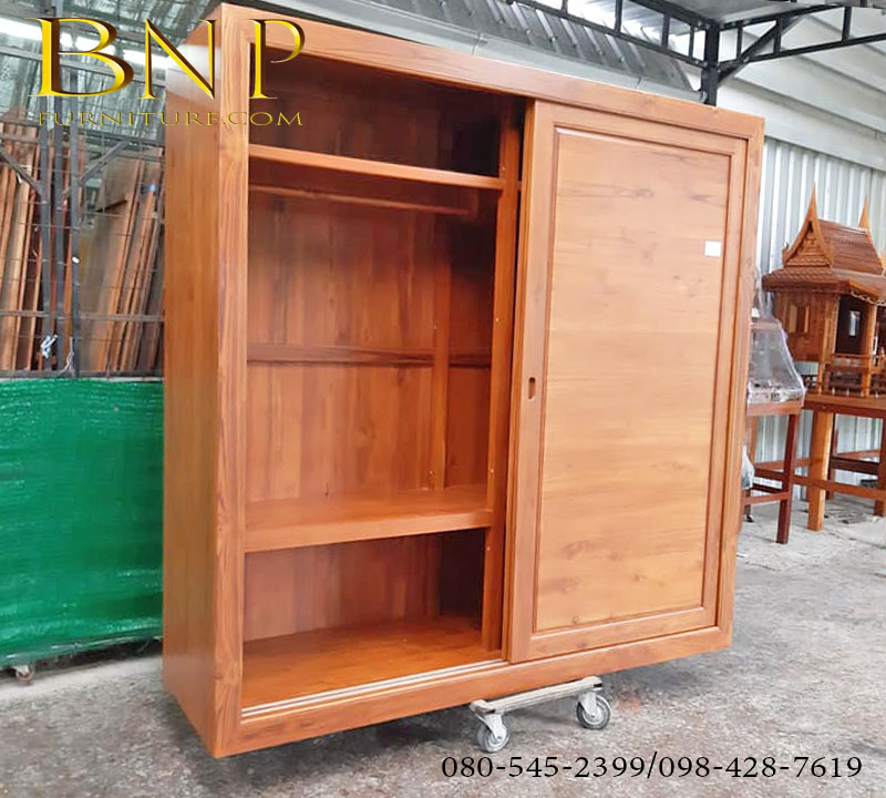 ตู้เสื้อผ้าบานเลื่อน 2 เมตร บานกรอบรูป