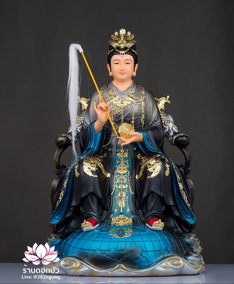 ตี่บ้อเนี่ยเนี้ย ตี่บ้อเหนียวเหนียว พระแม่ธรณีจีน ปางประทับนั่งบัลลังก์หงส์ ขนาด 12/16/19/26 นิ้ว