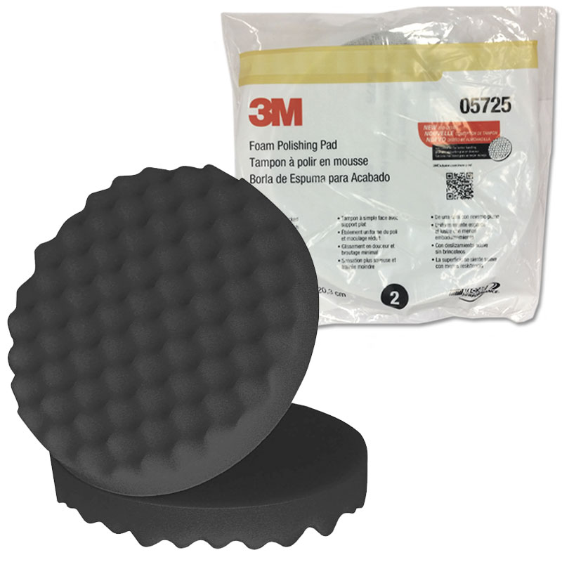 3M 05725 PERFECT-IT FOAM POLISHING 8 แผ่นขัดฟองน้ำ สีดำ (บรรจุ 1คู่)