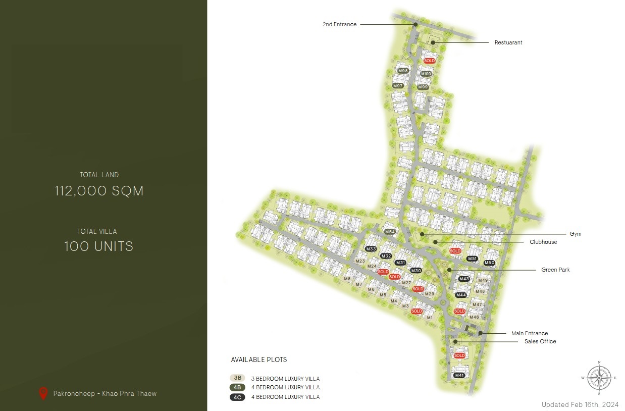 For Sales : Thalang, Luxury Pool Villa, 3 Bedrooms 3 Bathrooms