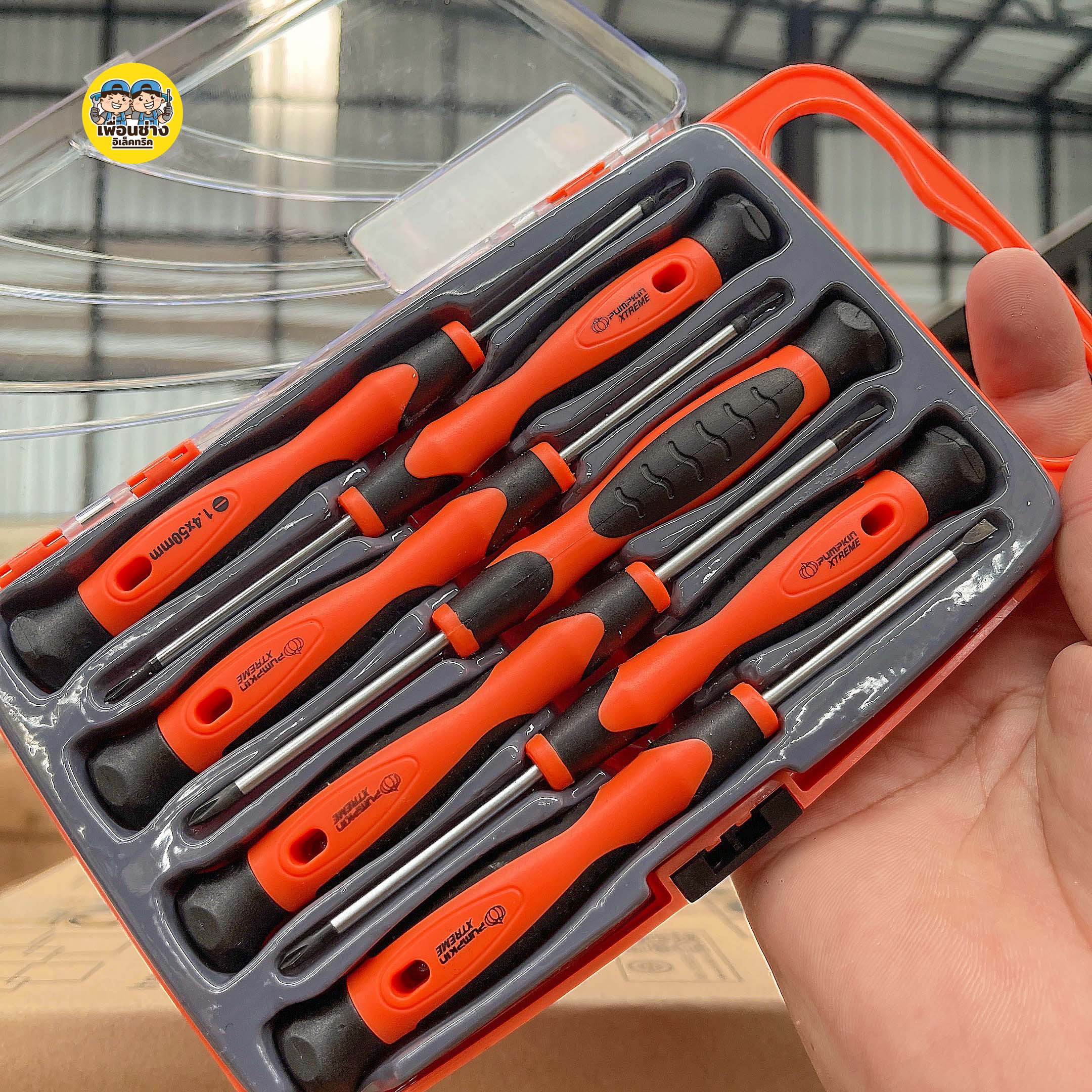 Pumpkin 17207 ชุดไขควงจิ๋วมินิ CR-V 7 ชิ้น ไขควง ชุดไขควง พัมคิน ไขควงจิ๋ว