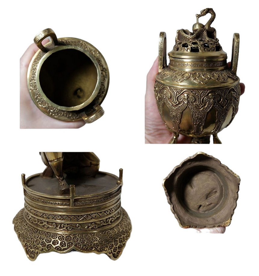 เตาจุดกำยาน กระถางธูป ที่จุดกำยานเม็ด ของตกแต่งบ้าน สไตล์จีน