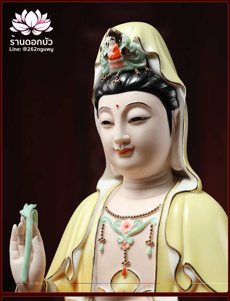 พระพุทธเจ้า (พระยูไล) พระโพธิสัตว์กวนอิม (กวนอิมผ่อสัก) พระมหาสถามปราปต์โพธิสัตว์ (ไต่ซีจี่ผ่อสัก) ขนาด 14 นิ้ว