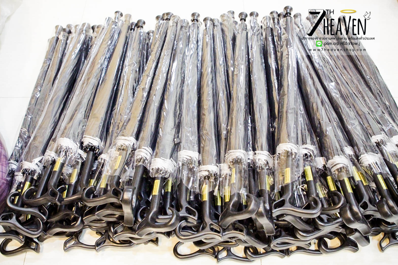 ของชำร่วยงานศพ ร่มไม้เท้า มียูวี (UV) คละสี