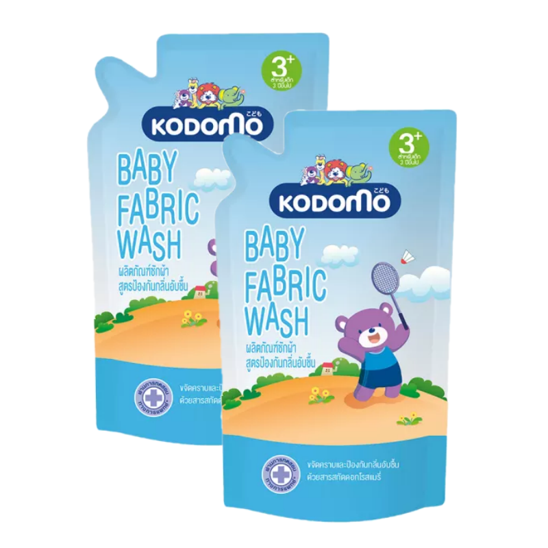 Kodomo น้ำยาซักผ้า สูตรป้องกันกลิ่นอับชื้น 600 มล. (รุ่น 1 แถม 1)