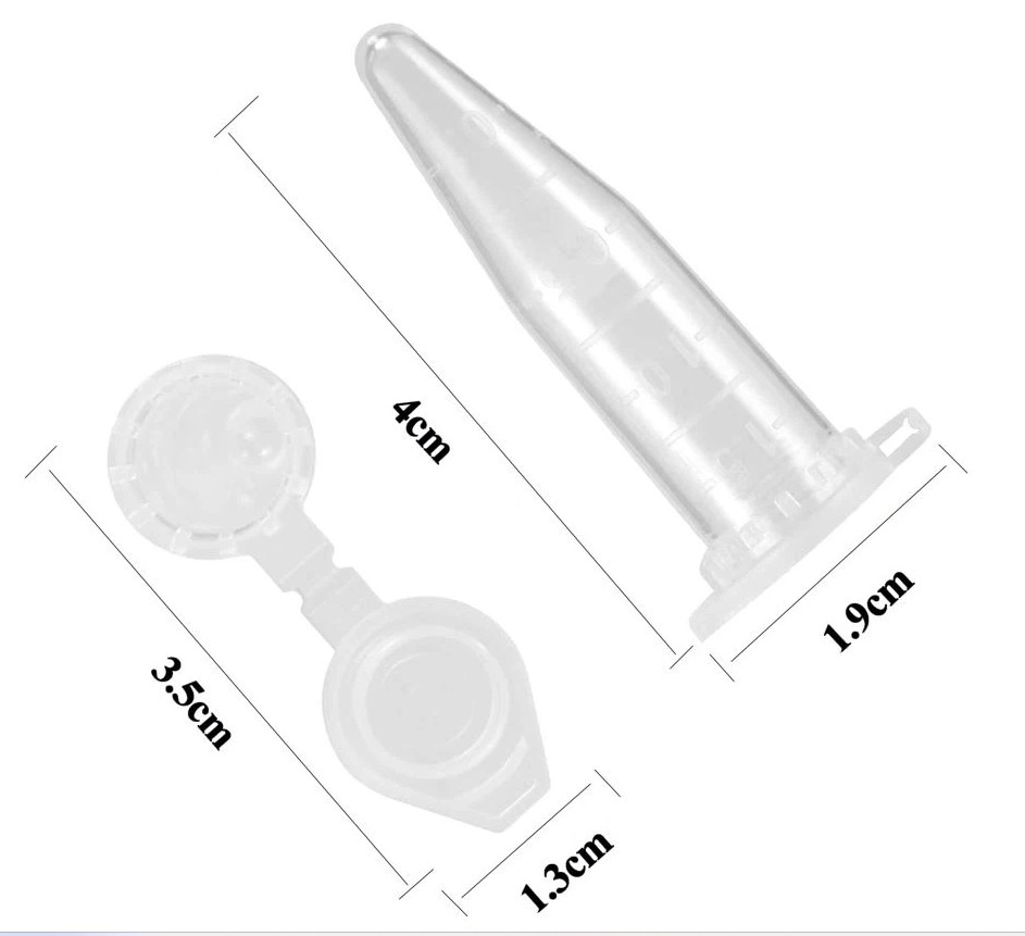 (ราคาขายต่อลัง) หลอดเก็บตัวอย่าง,หลอดไมโครเซนติฟิวก์พลาสติก (Micro Centrifuge Tube ) 0.5ml 1.5ml 2ml 5ml