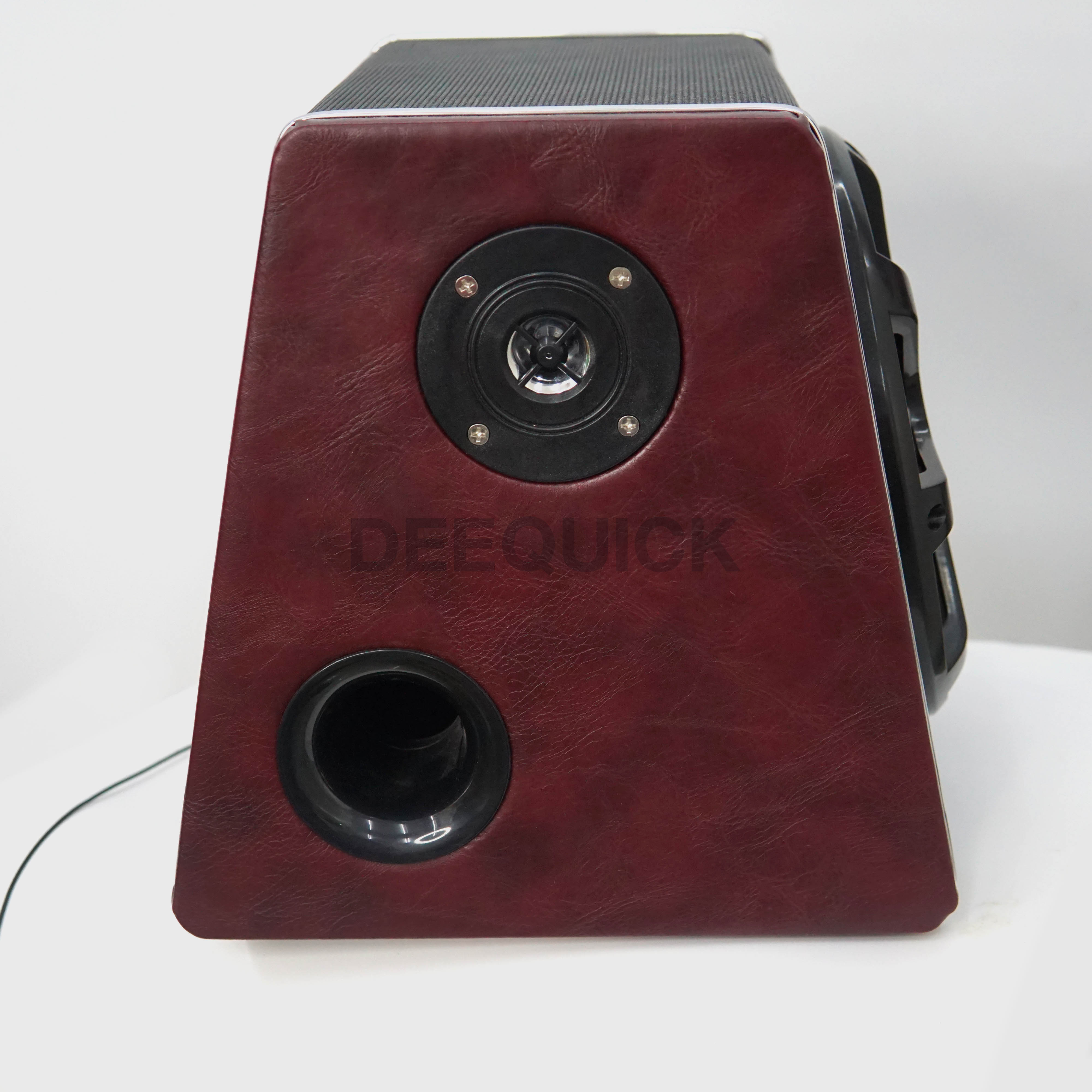 ลำโพงติดรถยนต์ SUPERBASS กล่องไม้ 8 นิ้ว ต่อแบตเตอรี่ BLUETOOTH FM MP3 ใช้ได้ทั้ง ไฟบ้าน ไฟรถ รุ่น PT-8