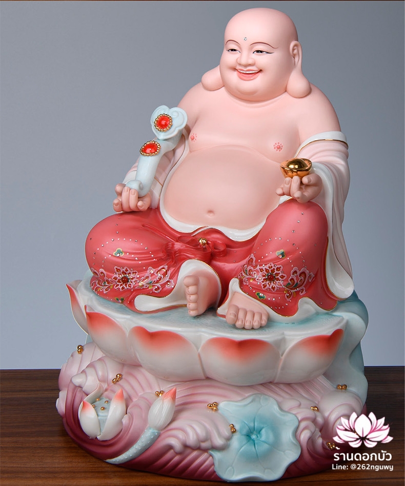 พระพุทธเจ้า (พระยูไล) พระโพธิสัตว์กวนอิม (กวนอิมผ่อสัก) พระกษิติครรภโพธิสัตว์ (ตี่จั่งอ๊วงผ่อสัก) และพระศรีอริยเมตไตรย (หมีเล่อฝอ) ขนาด 12/16/19 นิ้ว