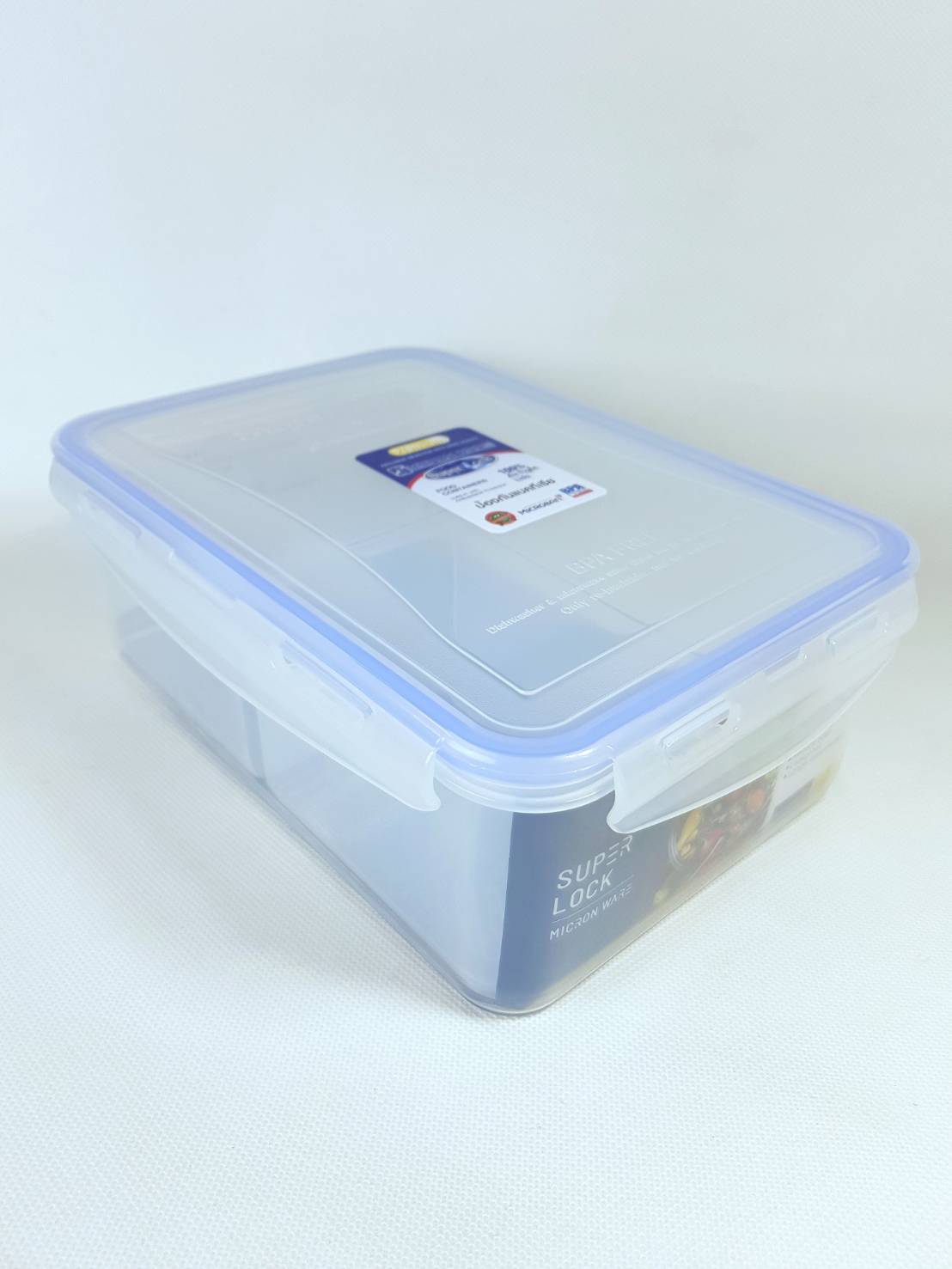 Small Evting กล่องถนอมอาหาร Super Lock รุ่น6116/3 มีช่องแบ่ง3ช่อง บรรจุได้2900มล. ป้องกันความชื้น เข้าไมรโครเวฟได้ กล่องเก็บอาหาร กล่องเก็บผักสด