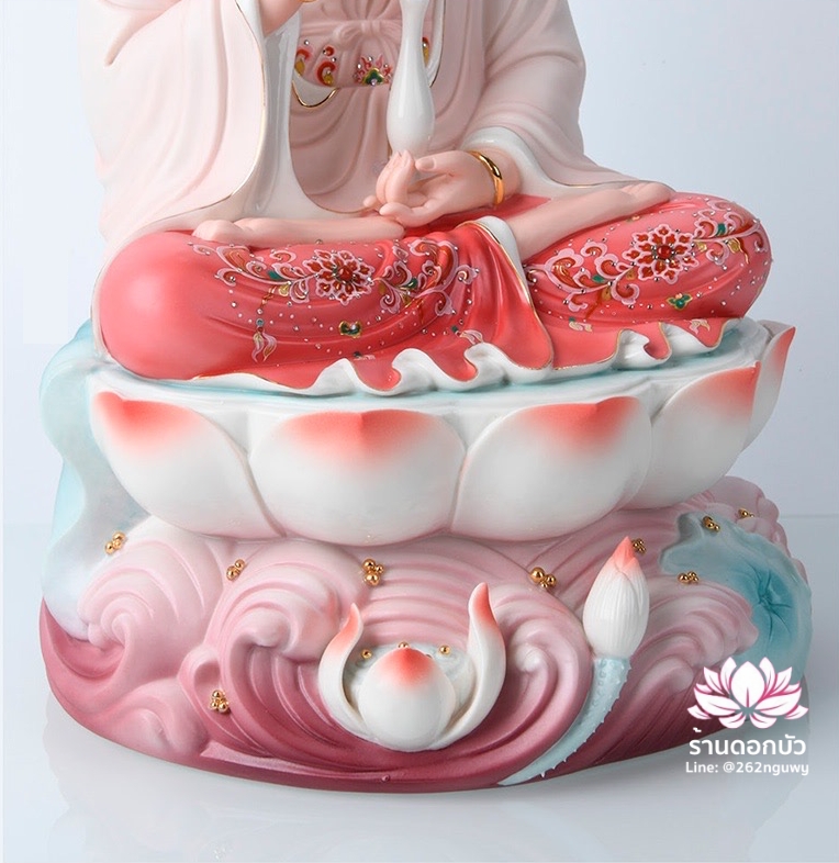 พระพุทธเจ้า (พระยูไล) พระโพธิสัตว์กวนอิม (กวนอิมผ่อสัก) พระกษิติครรภโพธิสัตว์ (ตี่จั่งอ๊วงผ่อสัก) และพระศรีอริยเมตไตรย (หมีเล่อฝอ) ขนาด 12/16/19 นิ้ว