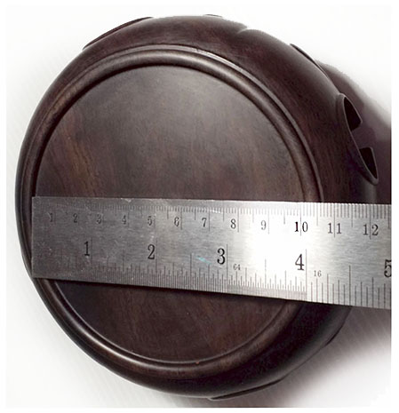 กี๋หรือฐานไม้สไตล์จีน ไม้ตัน ไม้ชิ้นเดียว ท๊อปกลม10cm อันละ