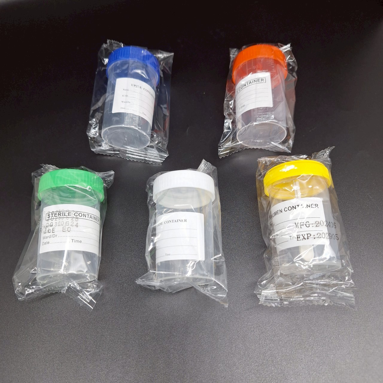 Specimen 60 ml , sample Container sterile/non-sterile , กระปุกเก็บตัวอย่างปัสสาวะ 60 มิลลิลิตร (ขายยกลัง/500ชิ้น)