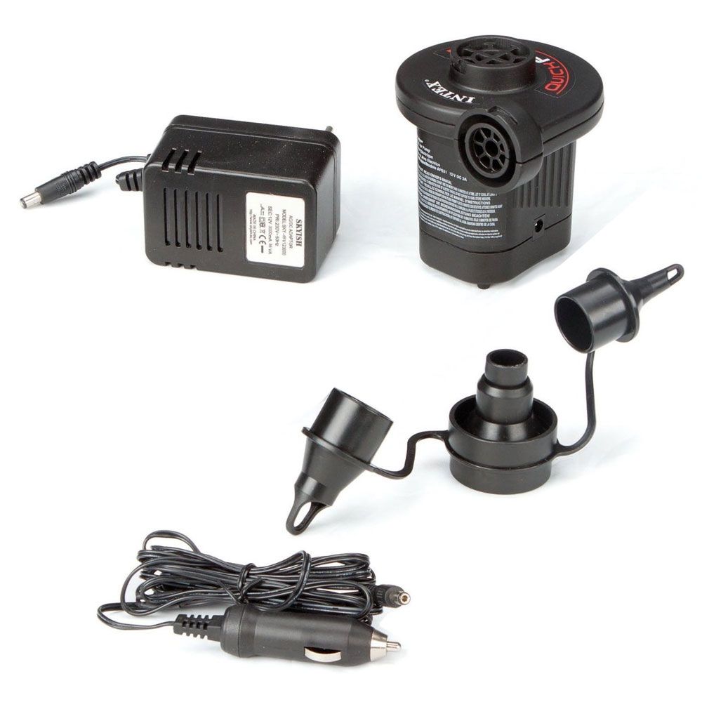 Intex 66632 เครื่องสูบลมไฟฟ้า ใช้ได้กับ ไฟบ้าน และ ไฟรถยนต์