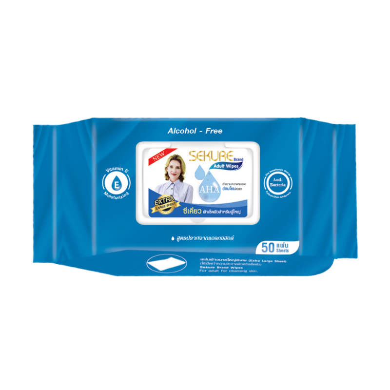 Sekure wipes กระดาษเปียก 50 แผ่น