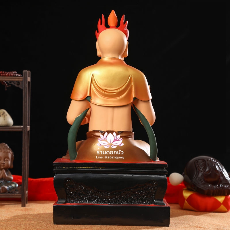 ไต่สือเอี๊ย พ้อต่อกง กวนอิมไต่ซือ เทพเจ้าสายนรก ปางนั่ง งานเรซิ่น ขนาด 16 นิ้ว