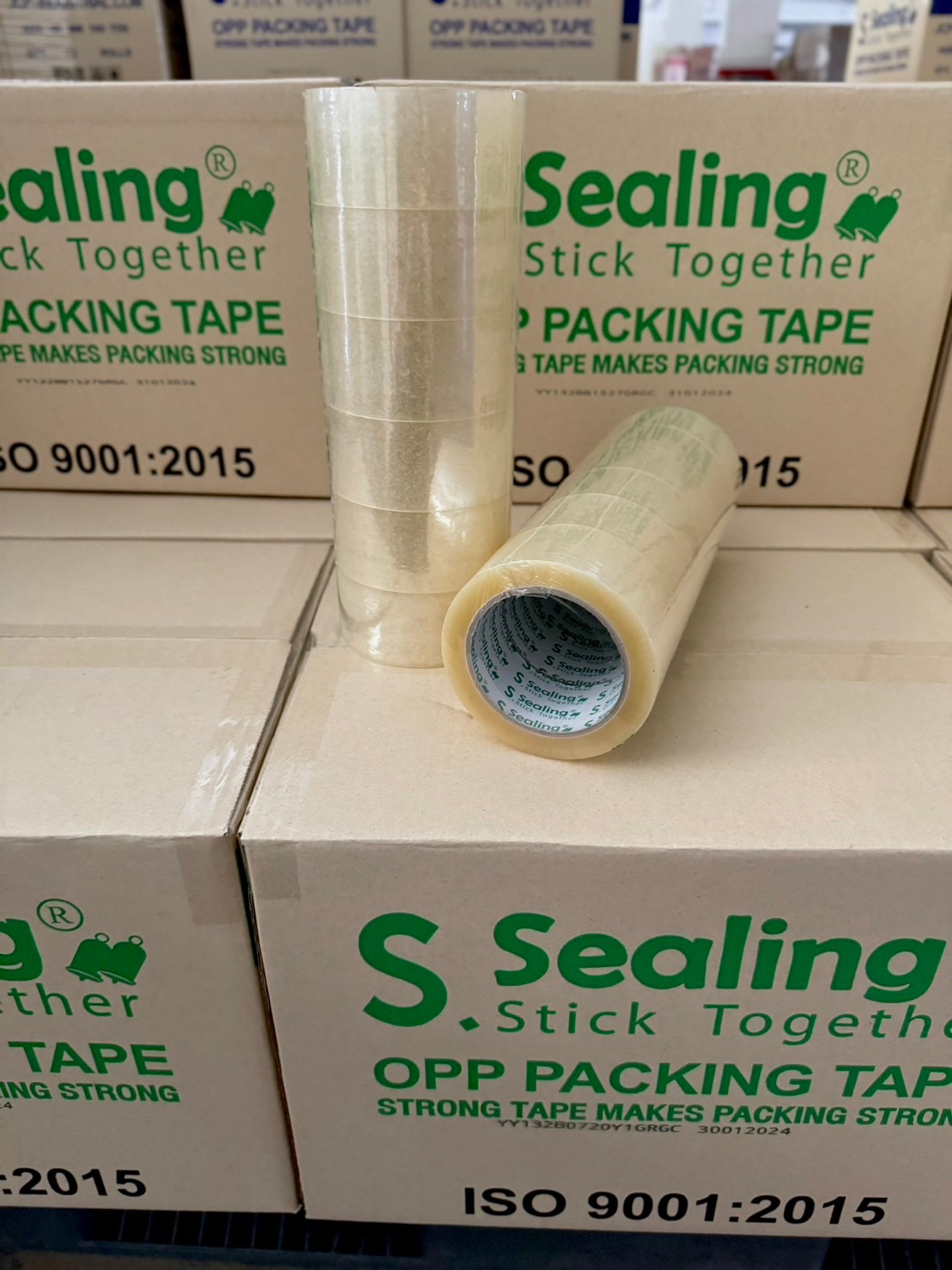 เทปกาว2นิ้ว 100หลา หนา40ไมครอน แพ็ค6ม้วน ราคาส่ง ยี่ห้อ S.Sealing ชิ้น 0 กก.