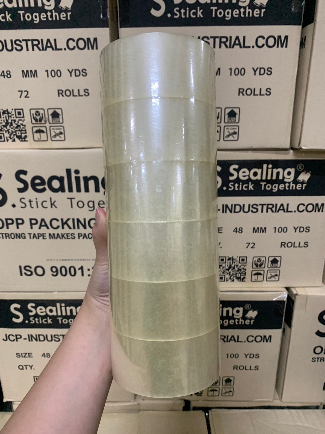 เทปกาว2นิ้ว 100หลา หนา36ไมครอน แพ็ค6ม้วน ราคาส่ง ยี่ห้อ S.Sealing ชิ้น 0 กก.