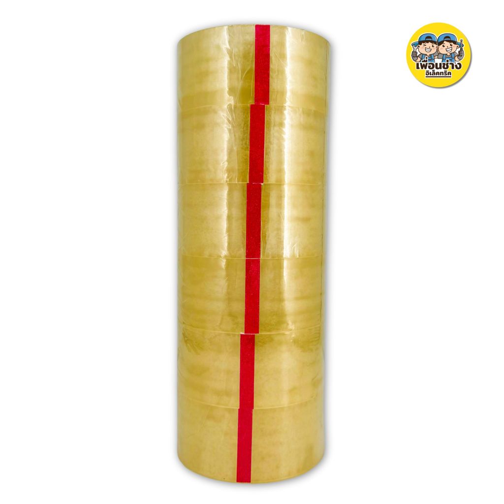 **ยกแถว 6ม้วน** เทปกาวใส STAR BIRD 43 ไมครอน หน้า 2นิ้ว ยาว 100หลา เทปกาว เทปใส