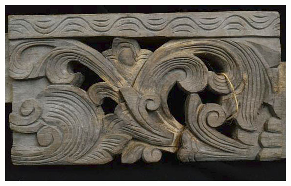 ไม้แกะงานเก่า ยาว36cm