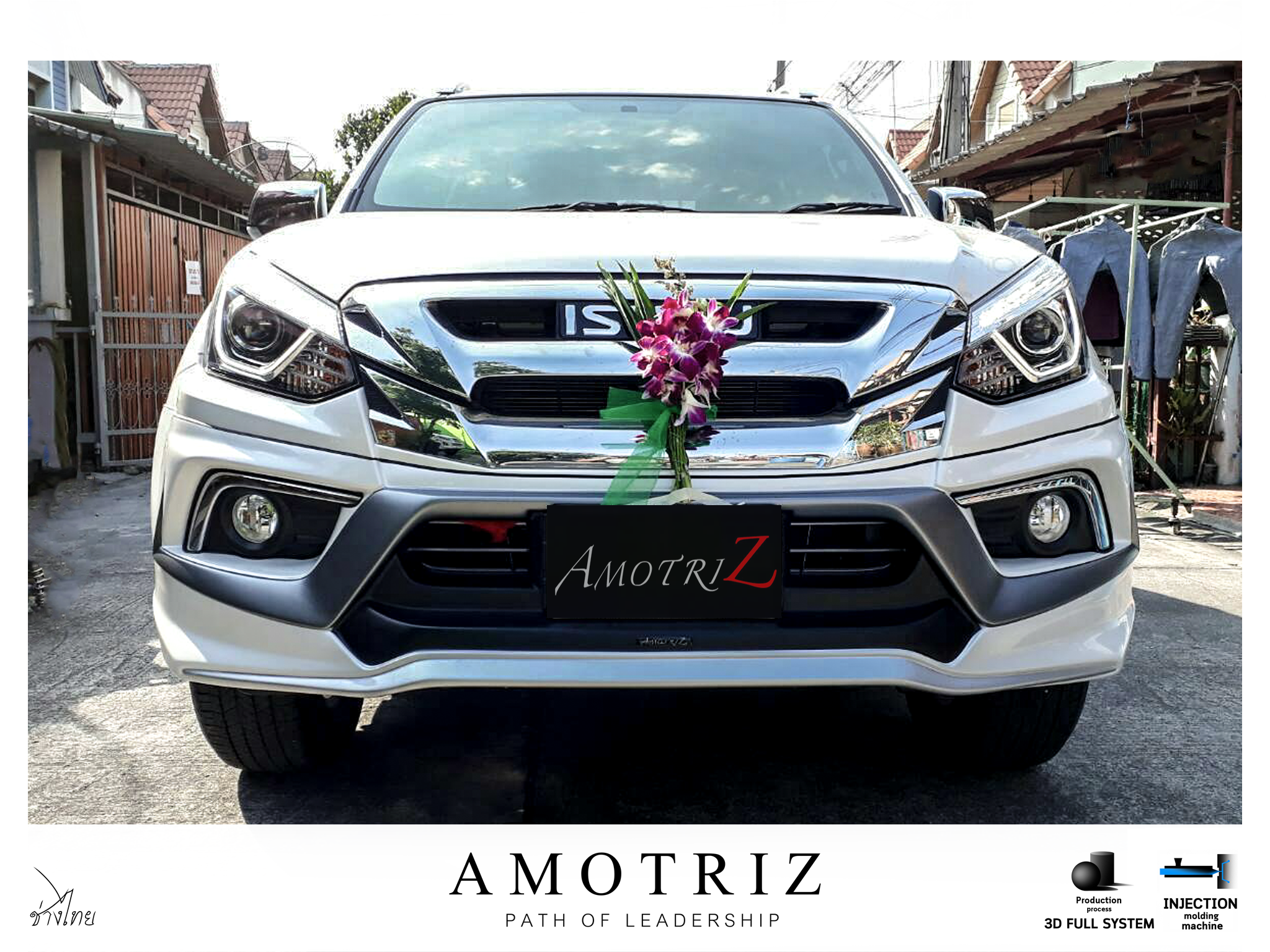 Isuzu MU-X 2017 body kits with four exhaust pipes by Amotriz