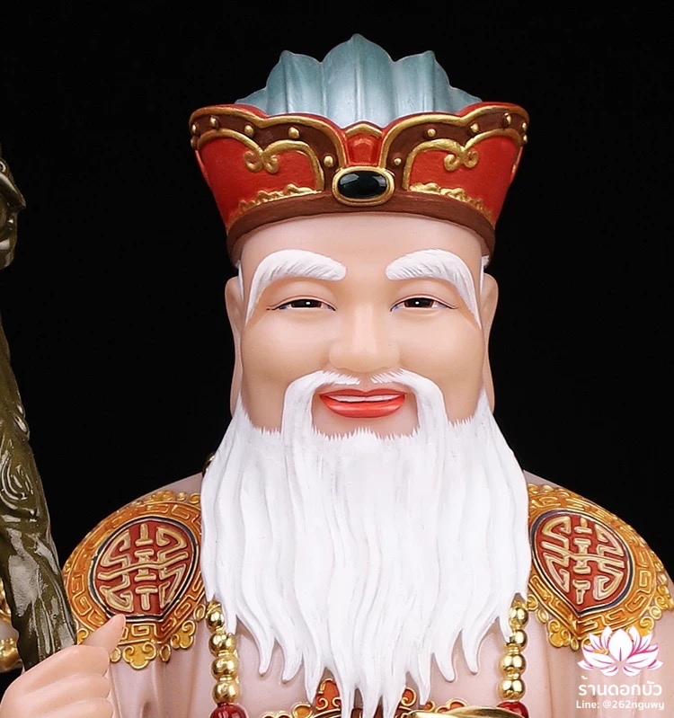 แปะกงแปะม่า ปุนเถ้ากงปุนเถ้าม่า เทพเจ้าที่จีน ประทับนั่งบัลลังก์มังกรคาบแก้ว งานหินอ่อนคุณภาพสูง ขนาด 12/16/19/26 นิ้ว