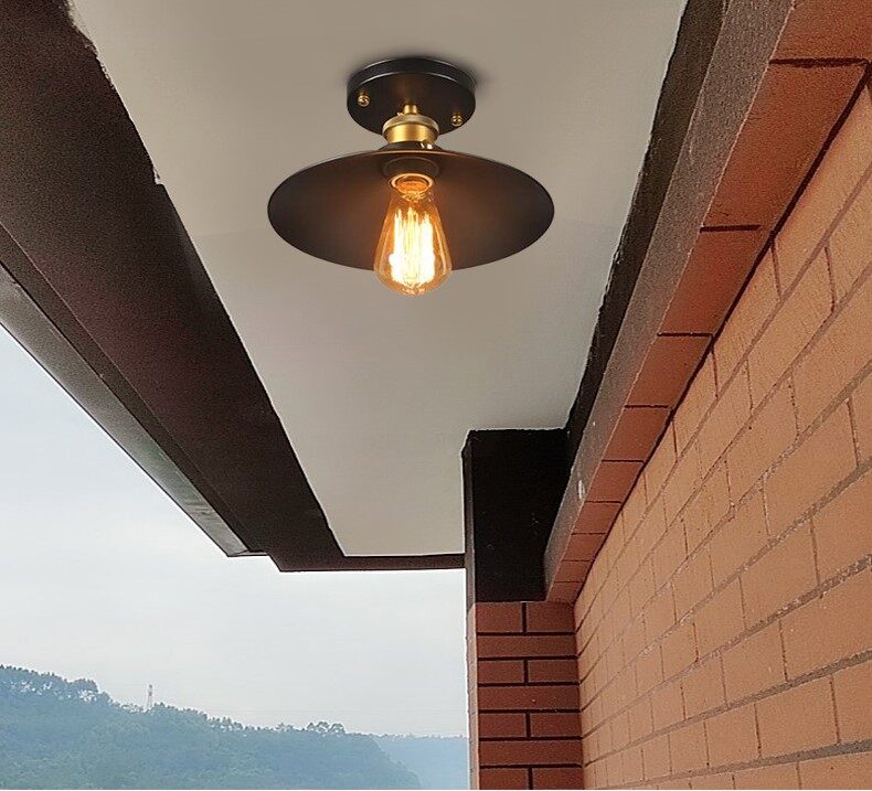 โคมไฟเพดาน ฝาชีวินเทจ สไตล์ลอฟท์ Loft โคมวินเทจ โคมไฟเพดาน โคมไฟ ไฟเพดาน โคมไฟวินเทจ โคมฝาชี E27 โคมเพดาน