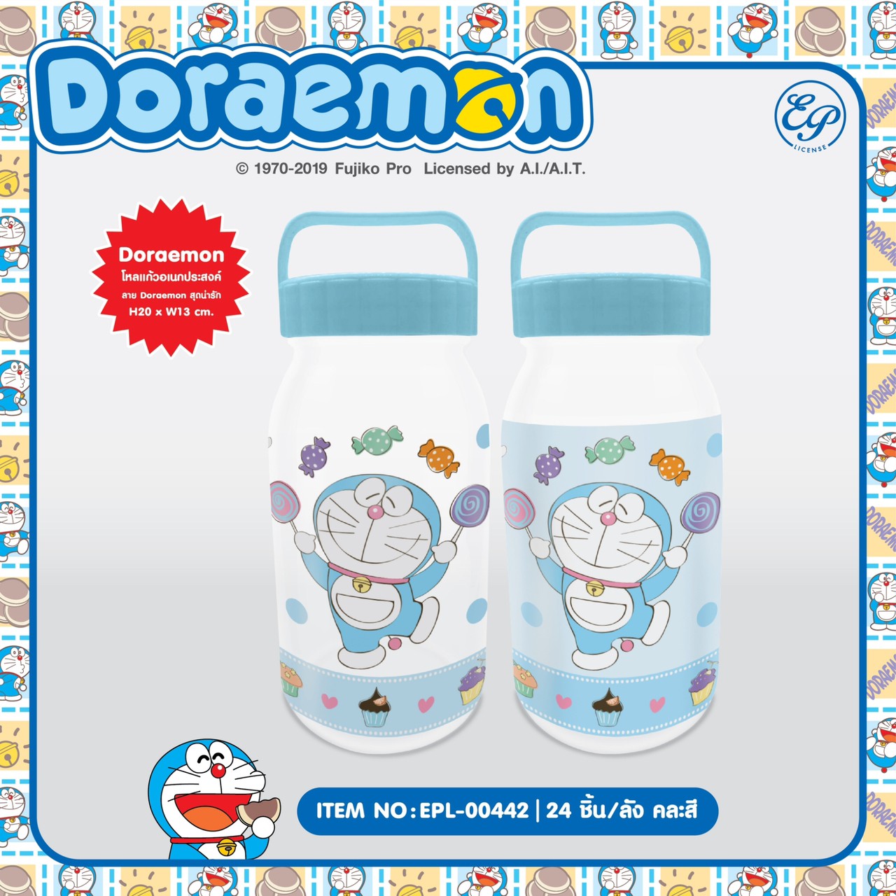 EPL-00442 โหลแก้วมีหู Doraemon โหลละ 235 บาท 12 ชิ้น