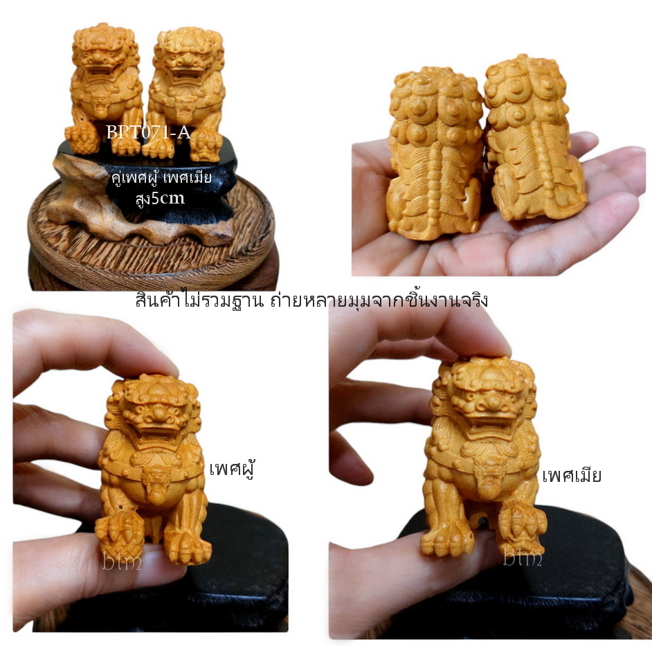งานไม้ชิ้นเล็กๆสัญลักษณ์มงคลจีน-BPT071-