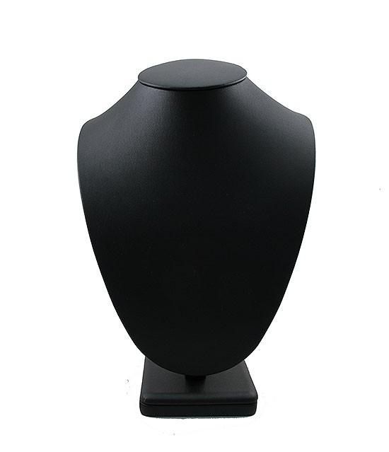 แท่นคอโชว์สร้อยคอหุ้มหนัง สีดำ ตั้งหน้าร้าน ใส่ตู้โชว์ (M)