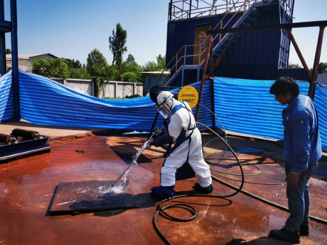 high pressure water jet training การอบรมการทำงานฉีดน้ำแรงดันสูง