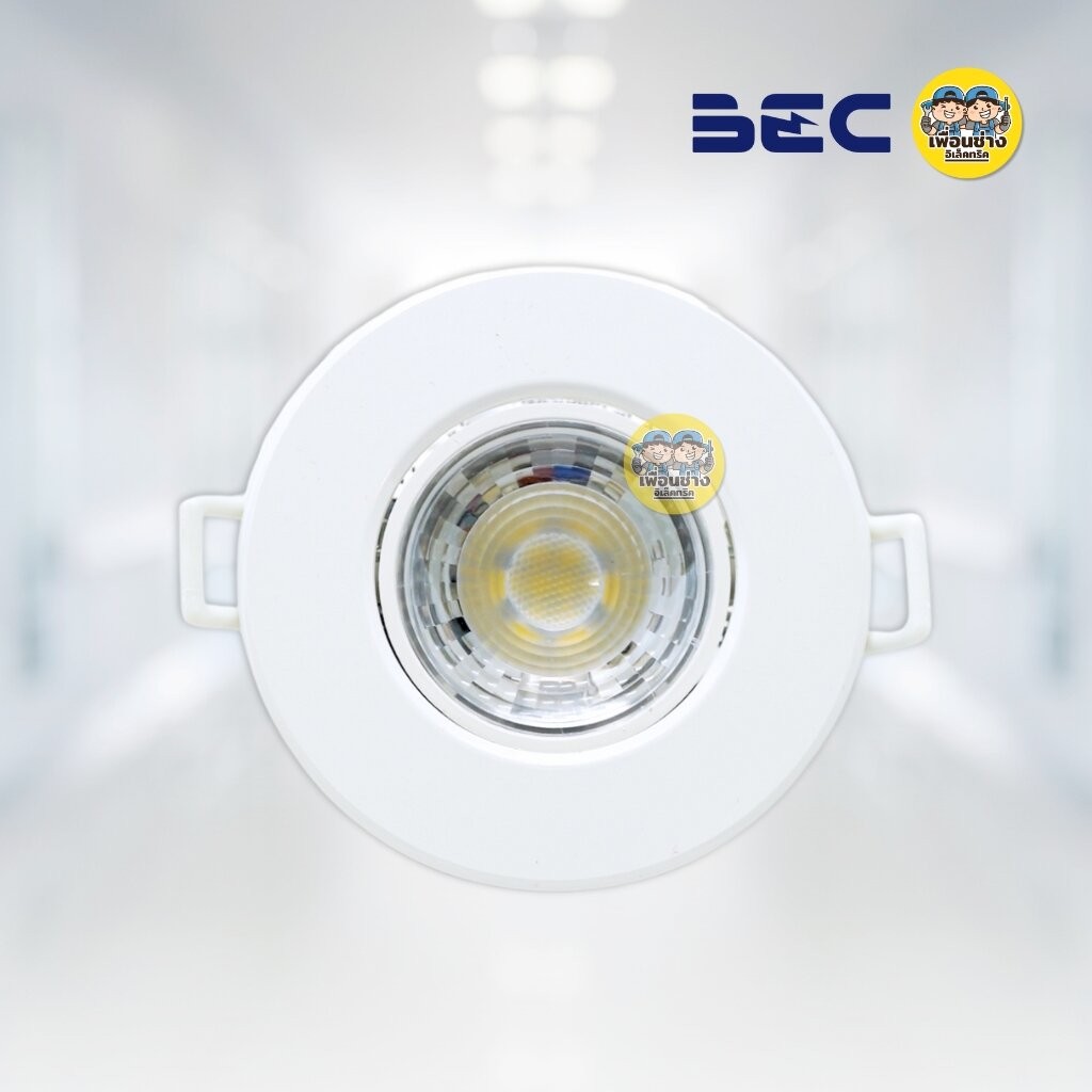 **6W แสงขาว** BEC โคมไฟดาวไลท์ LED 6W แสงขาว 6500K รุ่น ANGLE-O-WH ทรงกลม ดาวน์ไลท์ downlight โคมไฟ ปรับได้