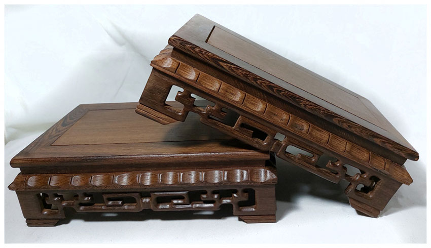 กี๋หรือฐานไม้สไตล์จีน สี่เหลี่ยมผืนผ้า มี3ขนาด หลายราคา ราคาเริ่ม