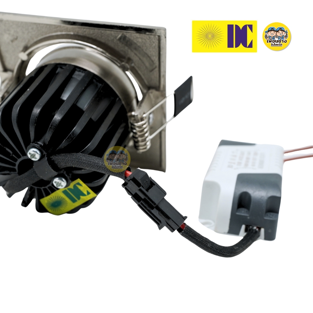 ยี่ห้อ DC โคมฮาโลเจน MR16 แสงวอร์ม โคมไฟดาวน์ไลท์ สีเงิน แบบเหลี่ยม แบบกลม