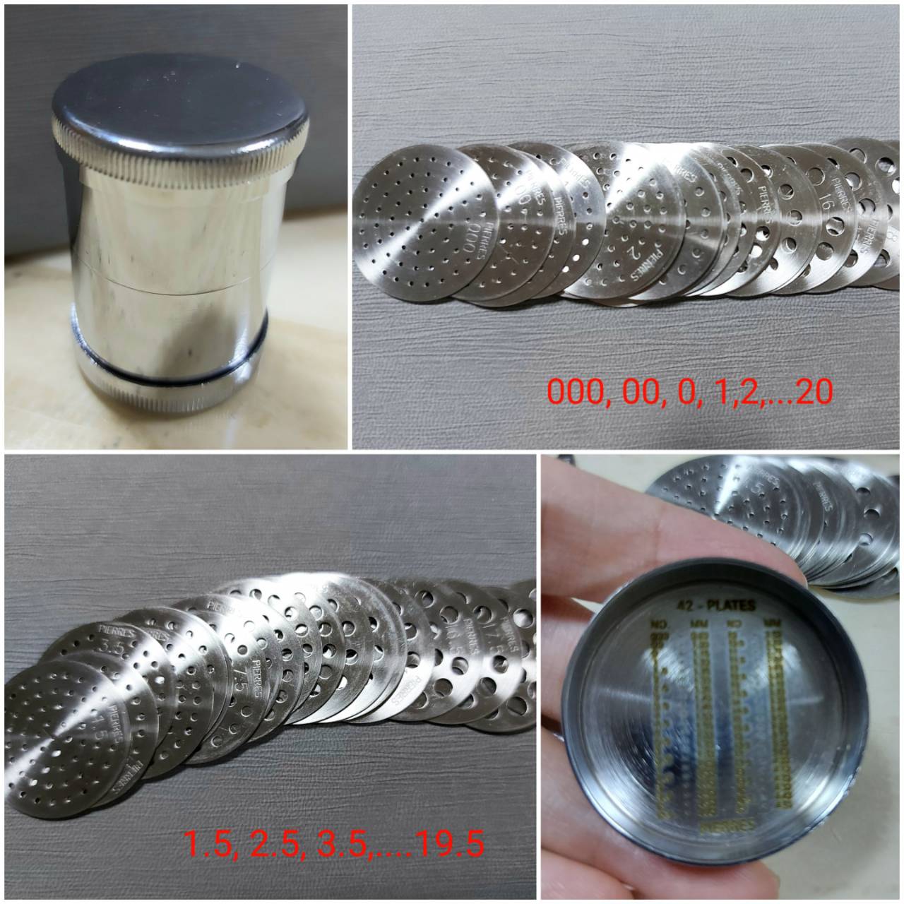 ตะแกรงคัดแยกขนาดเพชร Stone Sieve Set ขนาดเล็กแบบพกพา