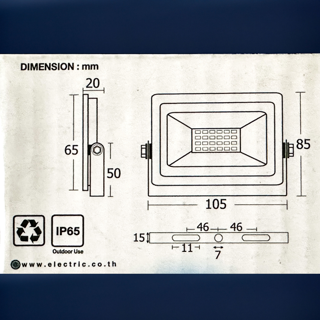 BEC โคมไฟ LED ฟลัดไลท์ Floodlight 10w รุ่น Zonic โคมฟลัดไลท์ กันน้ำ IP65 โคมกันน้ำ โคมไฟภายนอก