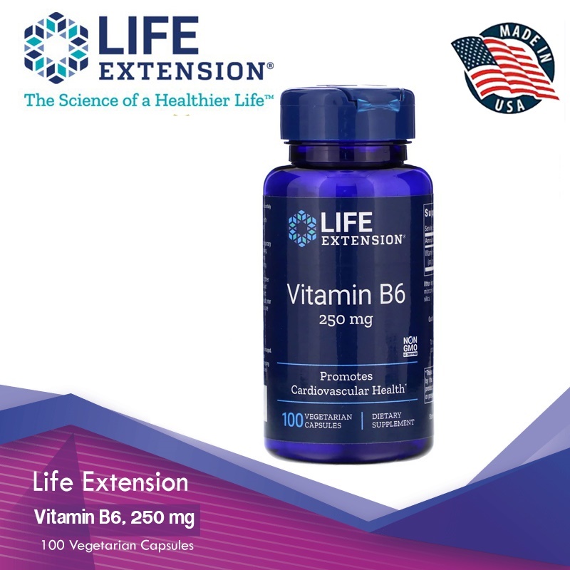 Life Extension, Vitamin B6, 250 mg, 100 Vegetarian Capsules