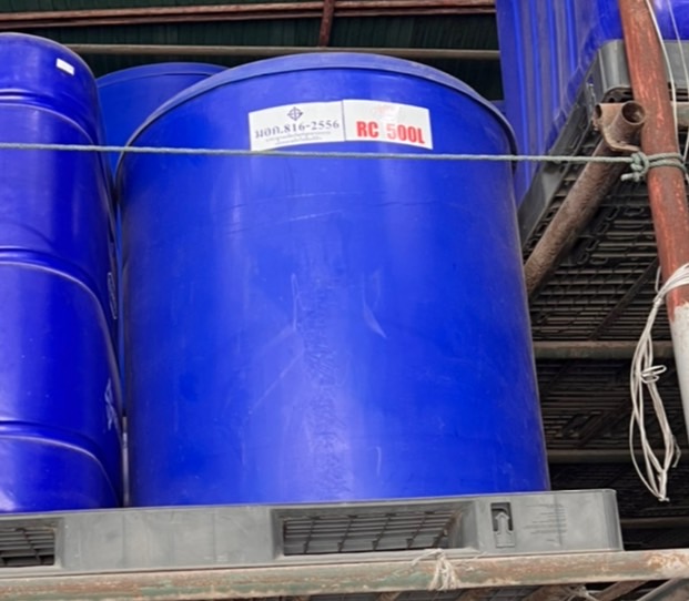 ถังเก็บน้ำปากกว้าง 500 ลิตร สีขาว