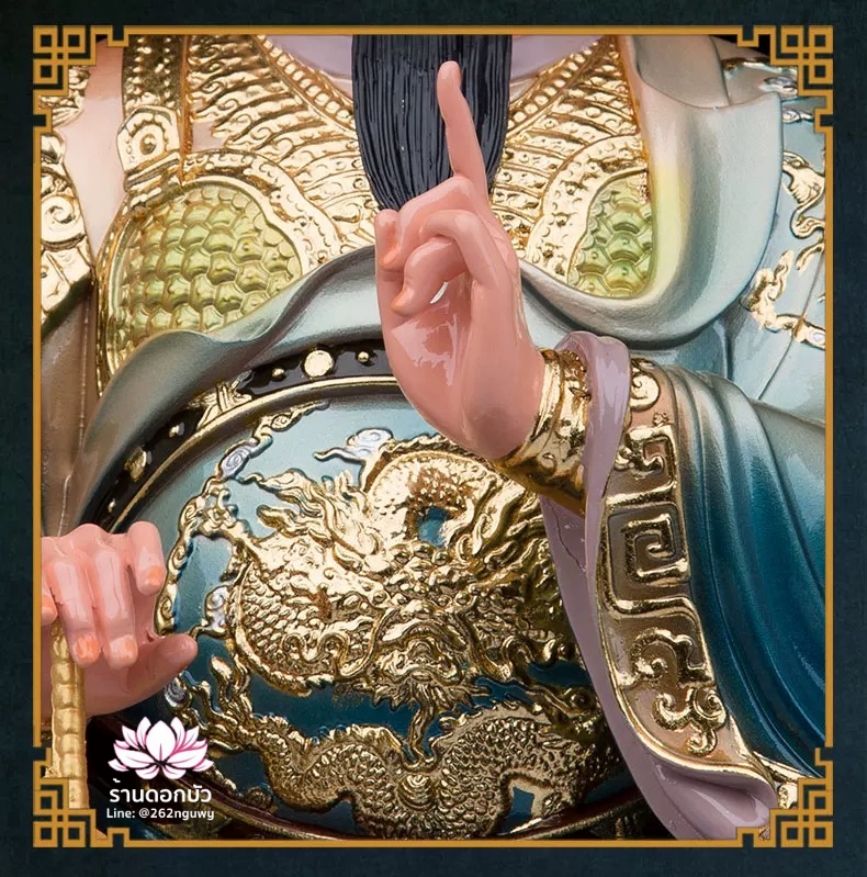 เฮี่ยนเที้ยนซ่งเต่ ตั่วเหล่าเอี๊ย หรือเจ้าพ่อเสือ ปางประทับนั่งเหยียบงูและเต่า ขนาด 12/16/19 นิ้ว