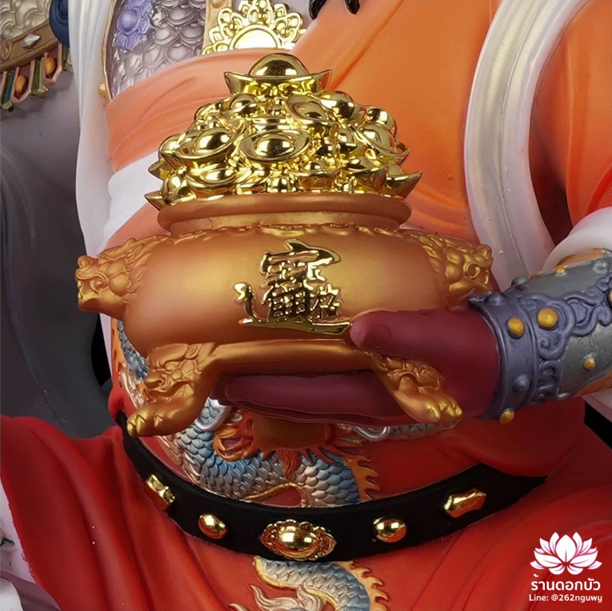 บู๊ไฉ่ซิงเอี๊ย ไฉ่ซิงเอี๊ยปางบู๊ จ้าวกงหมิง ปางประทับนั่งเสือ งานหินอ่อนคุณภาพสูง ขนาด 12/16/19/26 นิ้ว