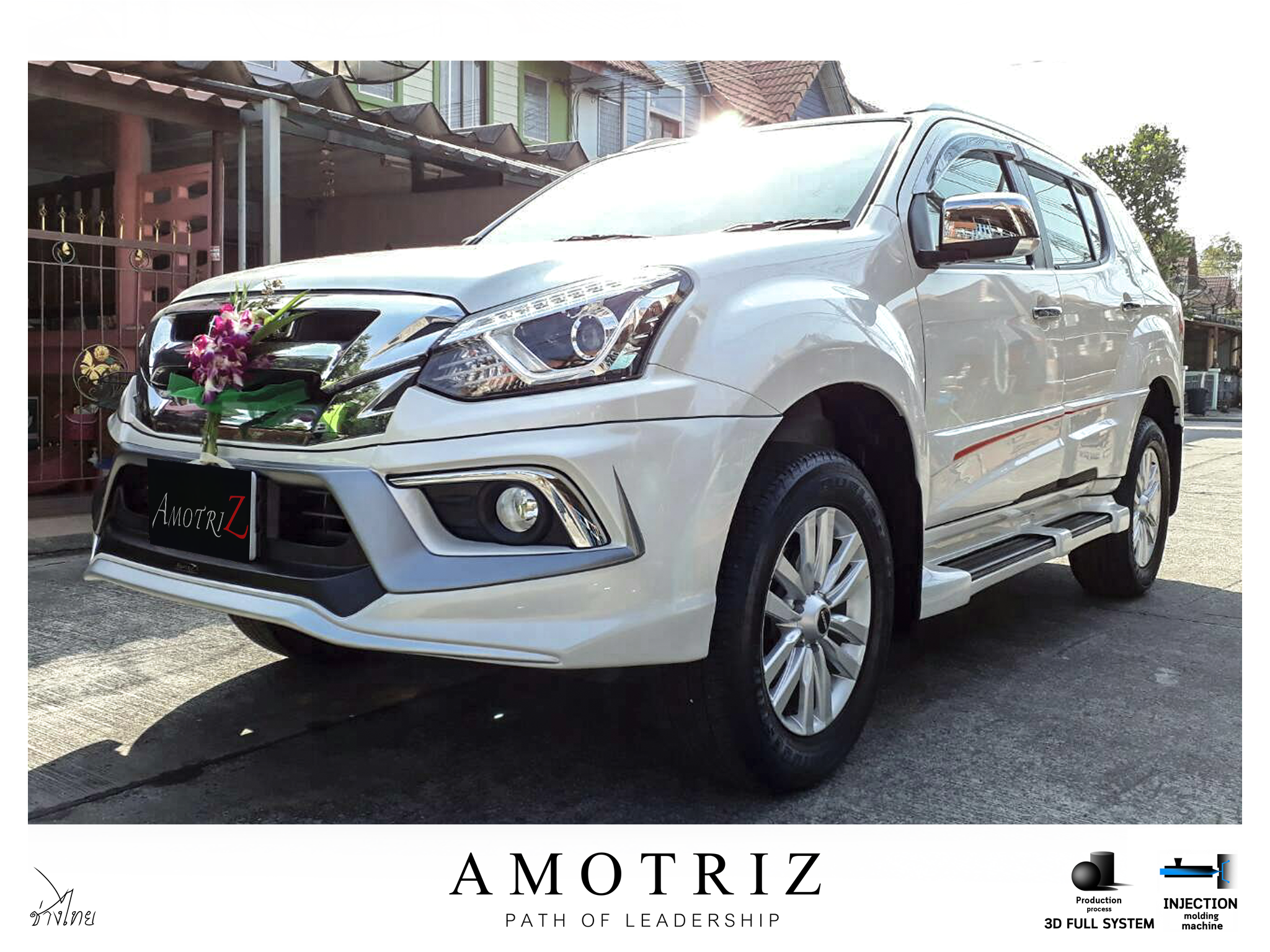 Isuzu MU-X 2017 body kits with four exhaust pipes by Amotriz