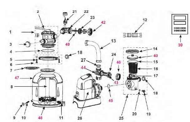 Intex เครื่องกรองน้ำระบบน้ำเกลือ-ทราย 26680/28680(อี.ซี.โอ.) 10,000 ลิตร/ชม.